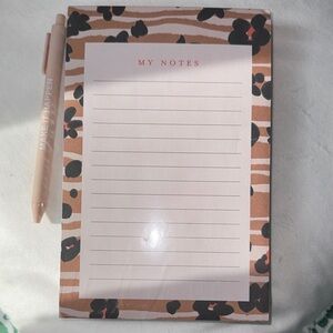 Leopard Print Notepad with Pen